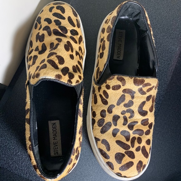 Steve Madden Leopard Slip Ons - Picture 2 of 5
